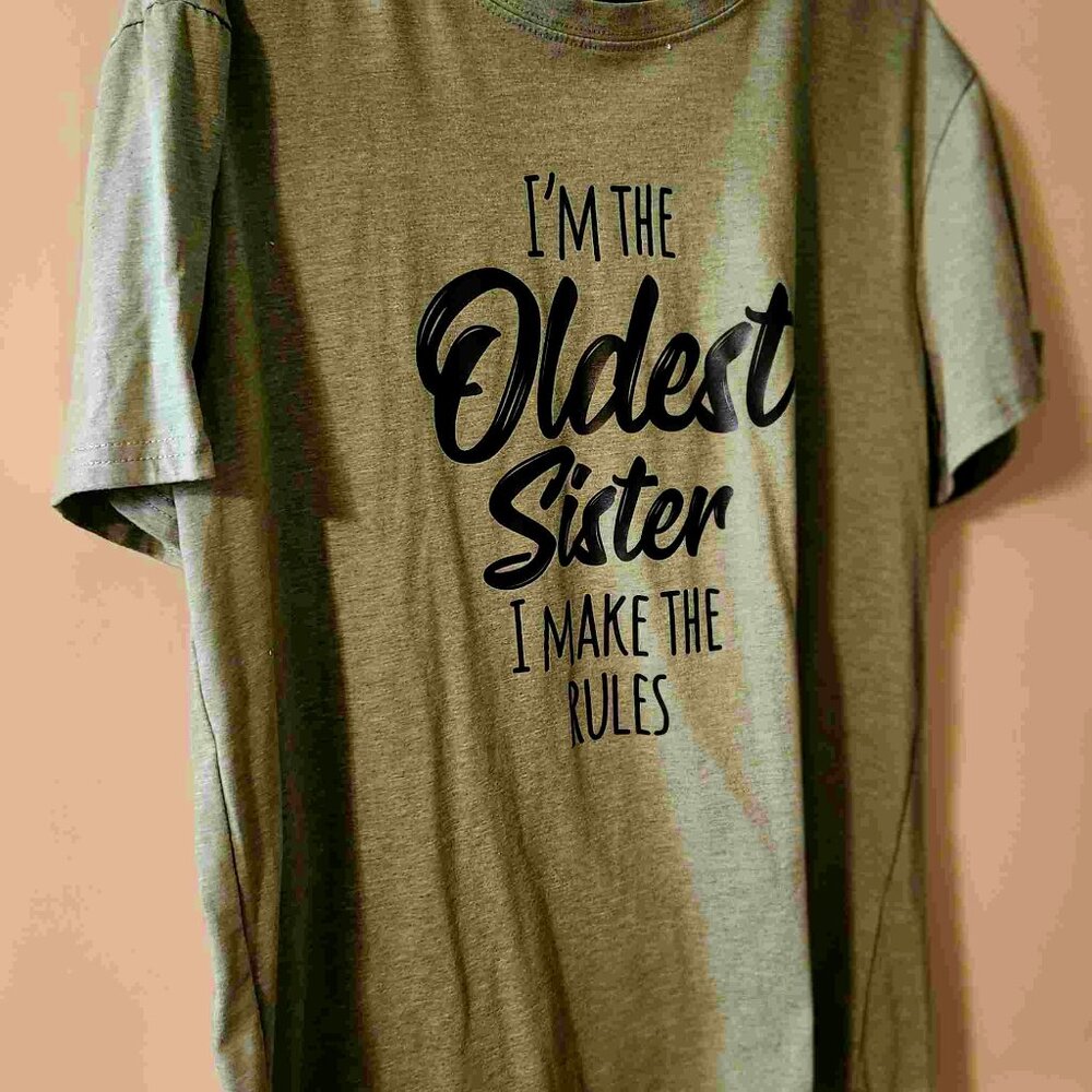 Oldest Sister T Shirt Never worn xlg